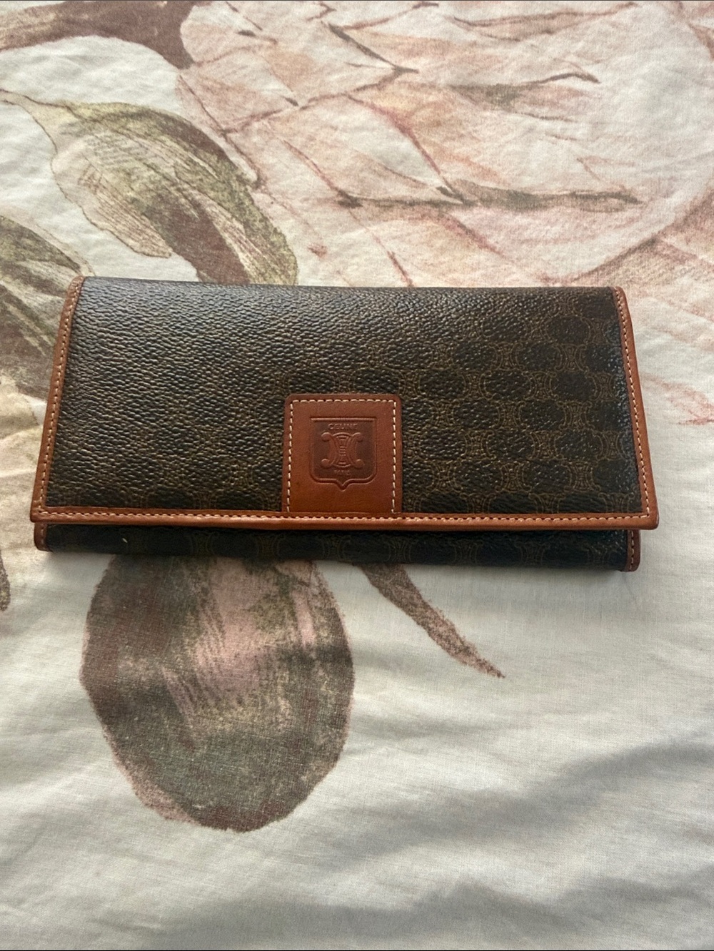 Celine Leather M96 wallet with Gold Foil Logo